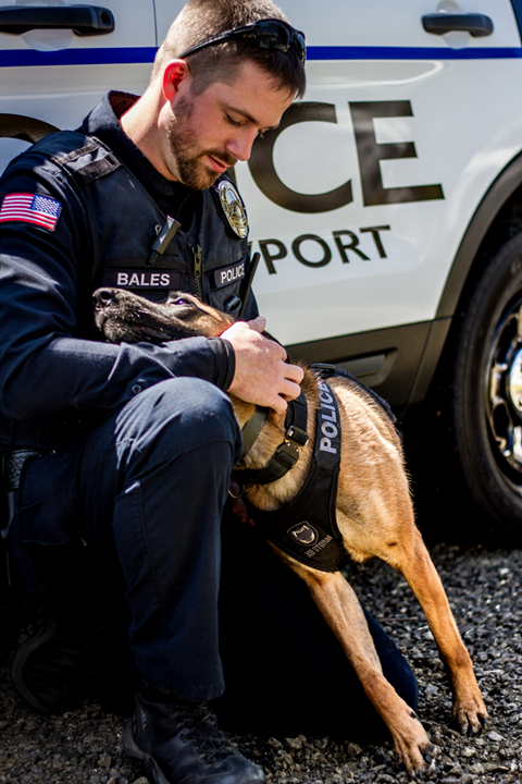 K9 Zoe with Sgt. Bales