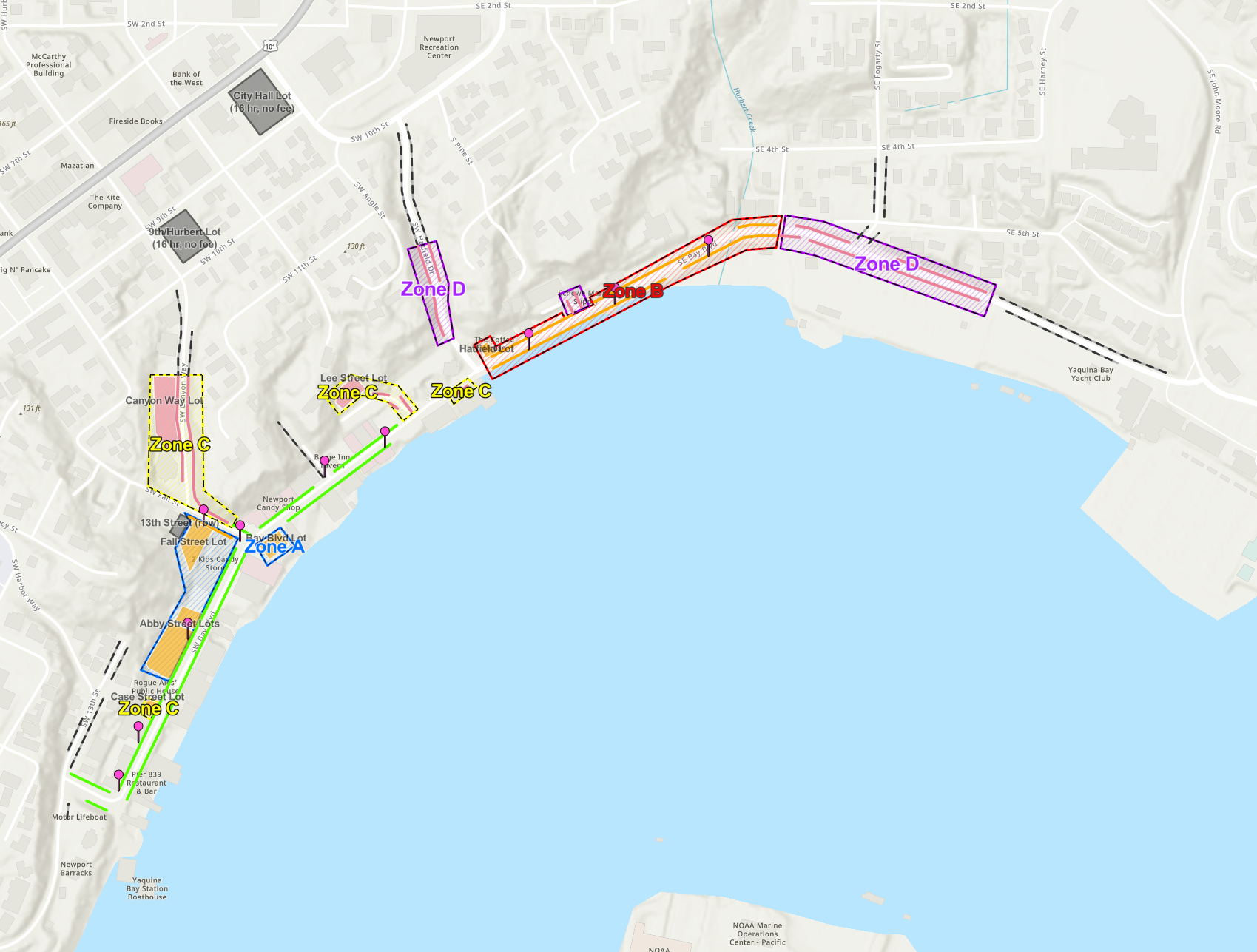 Bayfront Parking Map