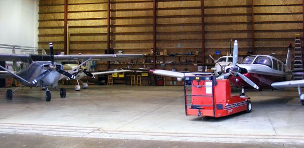 plane in hangar