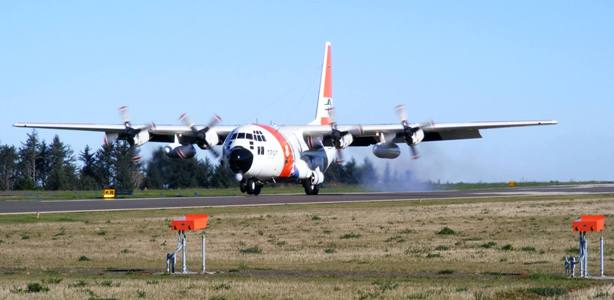 coastguard plane taking off