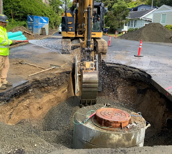 excavator at work