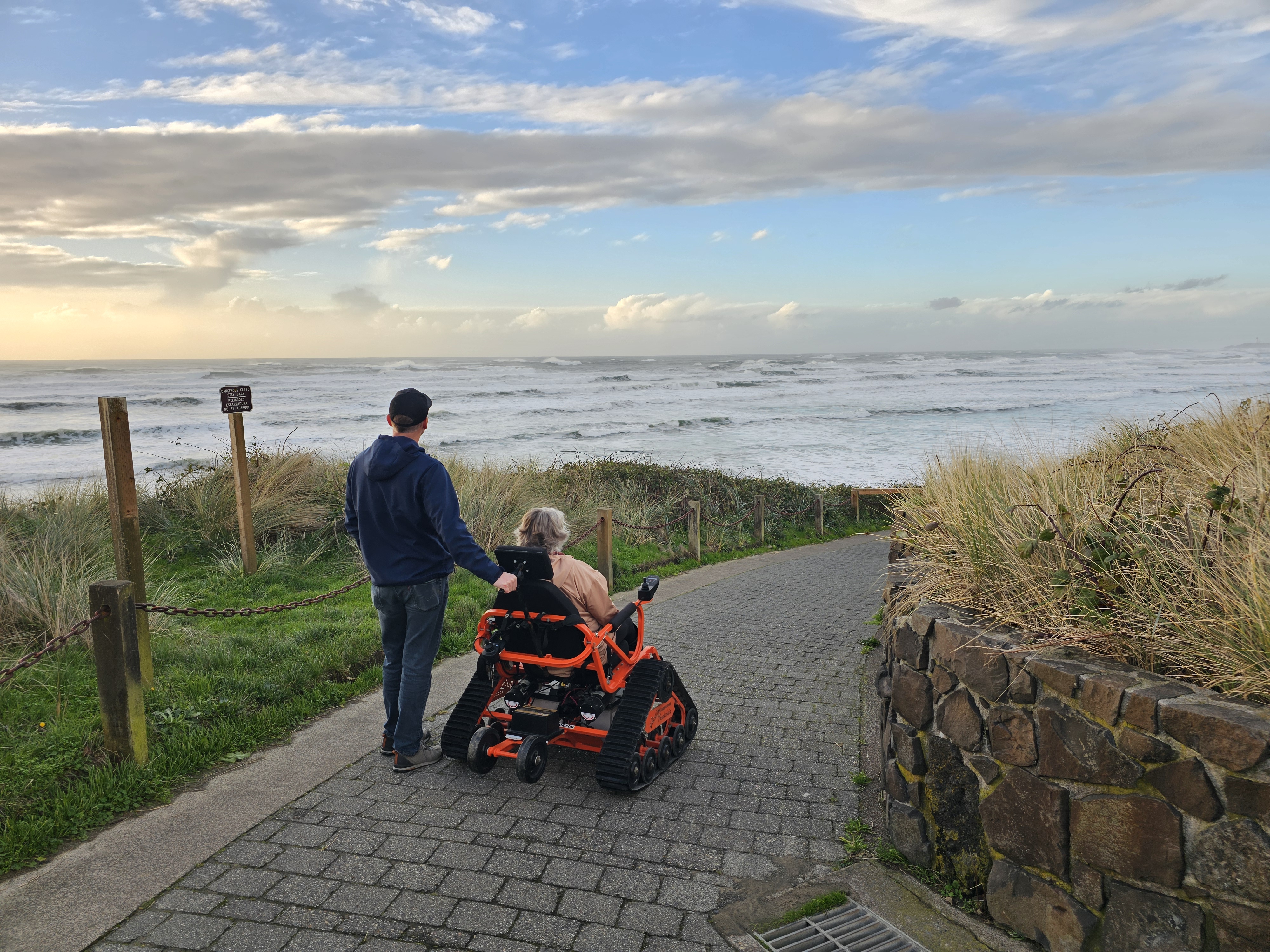 track chair on trail