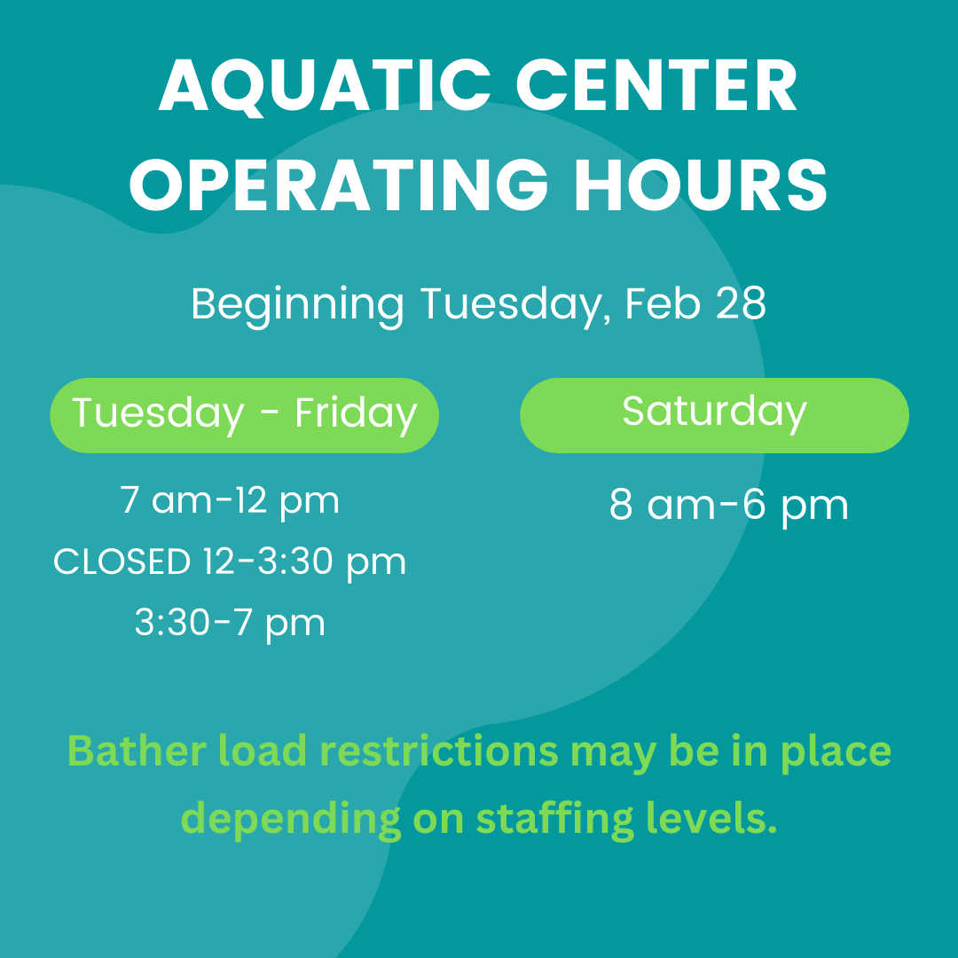 Aquatic Center Opening Hours