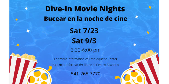 Dive-In Movie Nights at the Aquatic Center!